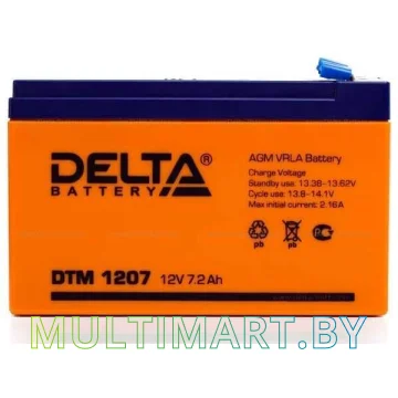 Аккумулятор для ИБП Delta DTM 1207 (12В/7.2 А·ч) картинка 2